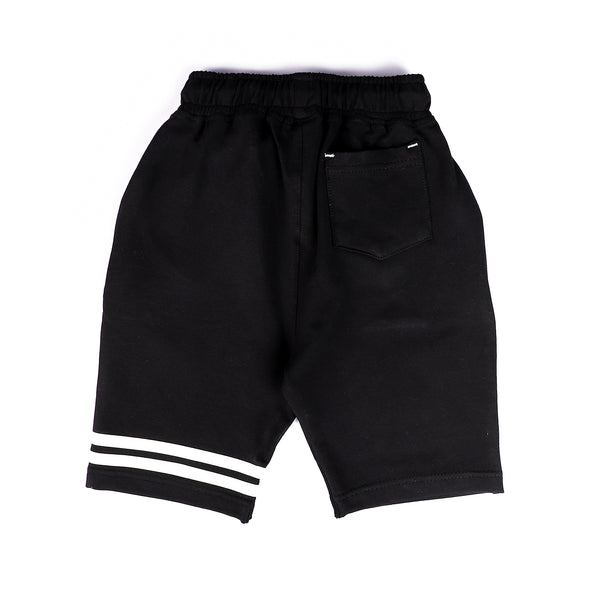 Side_Pockets_Adjustable_Drawstring_Black_&_White_Shorts_-_Black