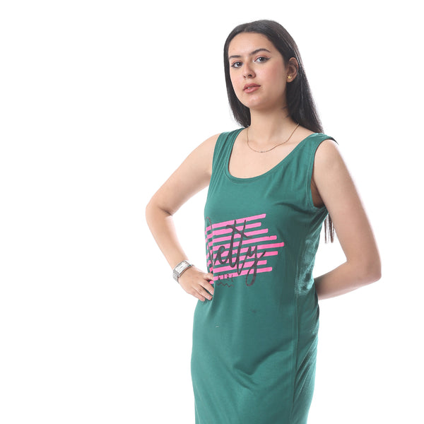 Comfortable_Round_Neck_Printed_Sleep_Shirt_-_Green,_Pink_&_Black