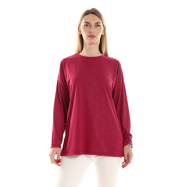 Slip_On_Practical_Cotton_Tee_-_Burgundy