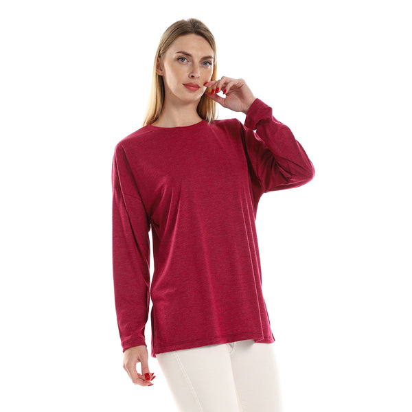 Slip_On_Practical_Cotton_Tee_-_Burgundy