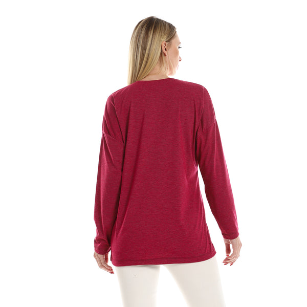 Slip_On_Practical_Cotton_Tee_-_Burgundy