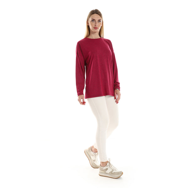 Slip_On_Practical_Cotton_Tee_-_Burgundy