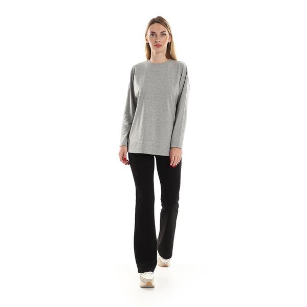 Hips_Length_Long_Sleeves_Tee_With_Side_Slits_-_Heather_Grey_