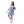 Load image into Gallery viewer, Girls Half Buttons Short Sleeves Dress - Light Blue
