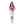 Girls Dress with White Self Pattern Accent - Purple