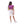 تحميل الصورة في عارض المعرض ، Girls Dress with White Self Pattern Accent - Purple
