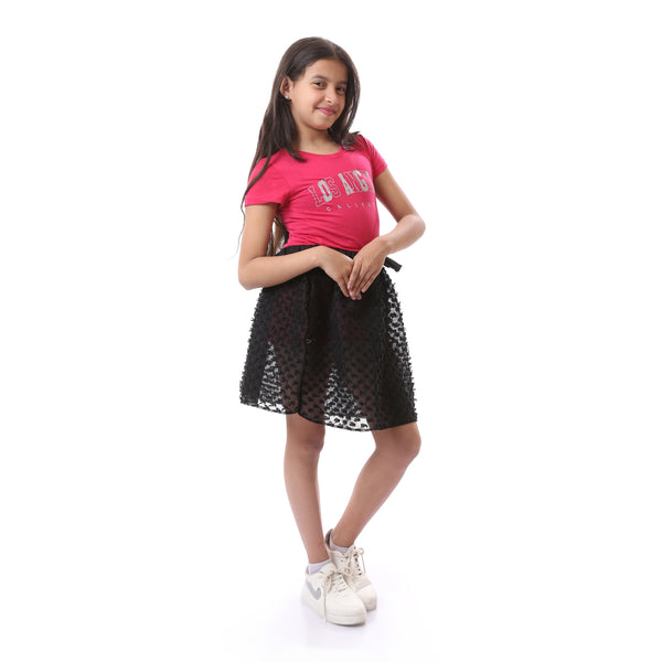 girls_bi-tone_dress_with_chiffon_accent_-_dark_pink_-_black_