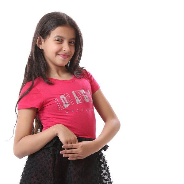 girls_bi-tone_dress_with_chiffon_accent_-_dark_pink_-_black_