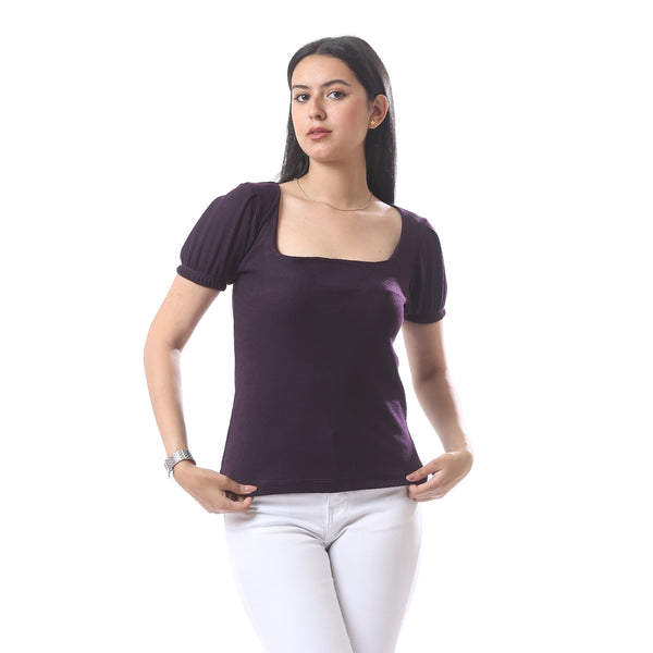 Puffed_Short_Sleeves_Top_With_Square_Neckline_-_Dark_Purple