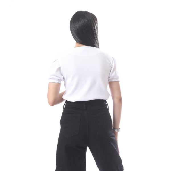 Square_Neck_Casual_Ribbed_Top_With_Short_Sleeves_-_White