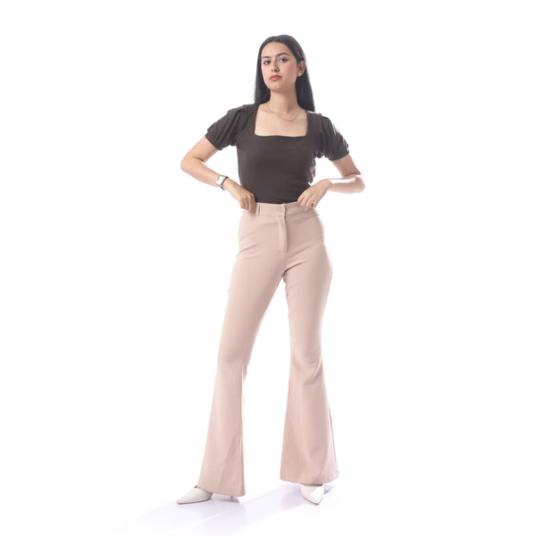 elegant_short_sleeves_ribbed_top_with_square_neckline_-_brown