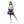 Girls Short Sleeves T-Shirt with Polka Dots Pattern - Blue