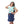 Girls Short Sleeves T-Shirt with Polka Dots Pattern - Blue