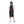 Casual Sleeveless Dress With Front Slit - Black