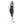 Casual Sleeveless Dress With Front Slit - Black