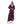 Load image into Gallery viewer, Elegant_Maxi_Long_Sleeves_Wrap_Dress_With_Ruffle_Design_-_Burgundy
