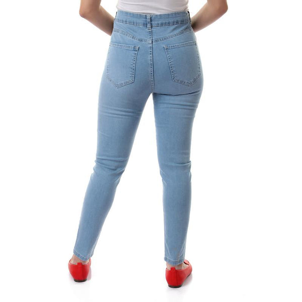 Iced Blue High Waist Skinny Jeans