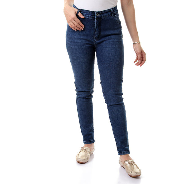 SKinny Leg Push Up Denim Pants - Dark Blue