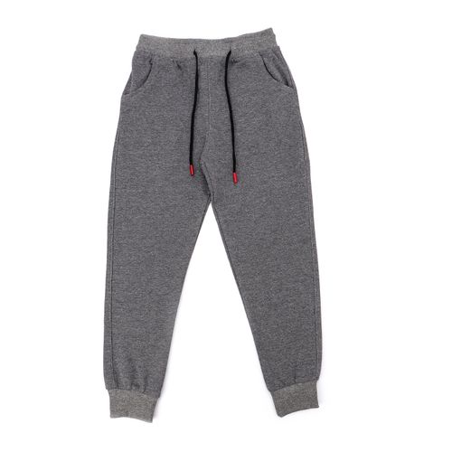 heather dark grey elastic waist sweatpants for boys