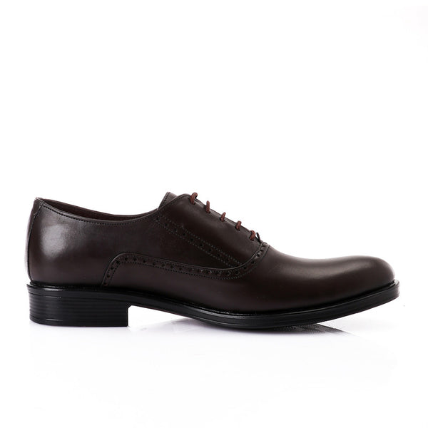 classic solid lace up oxford - dark brown