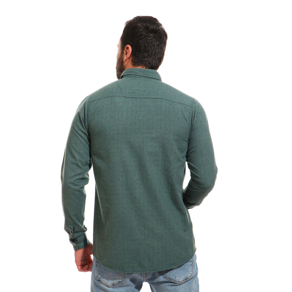 winter plain cotton shirt - green