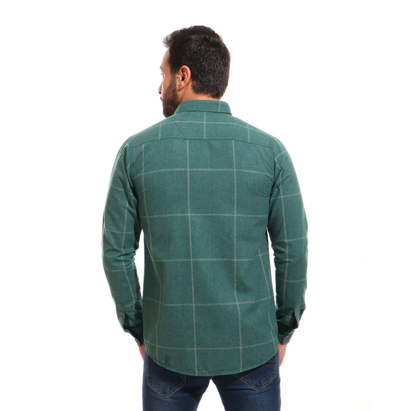 Winter Plaids Cotton Shirt - Green