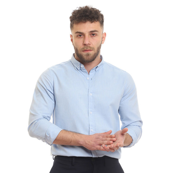 Solid Cotton Full Sleeves Casual Shirt