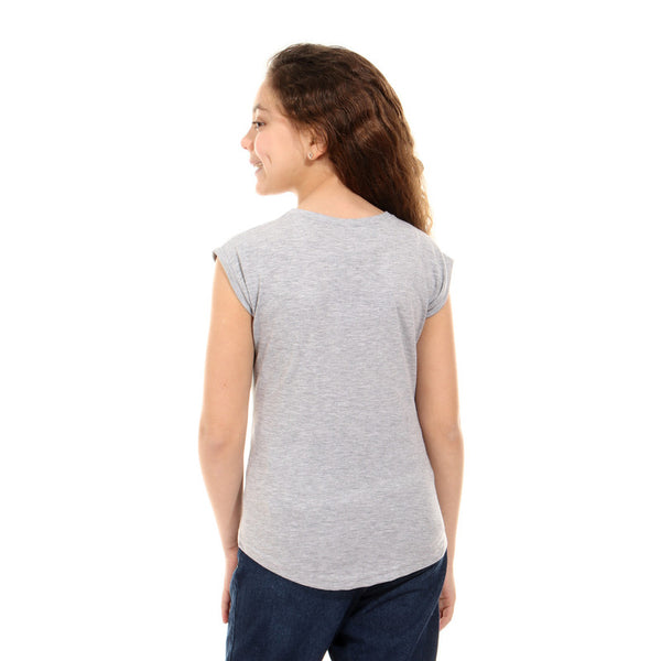 wonder woman printed t-shirt    light grey