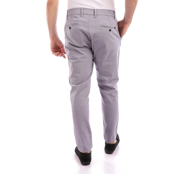 Gabardine Grey Casual Pants
