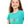 Load image into Gallery viewer, embroidered cotton girls t-shirt - turquoise green

