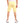 gabardine ribbed hem zipper short - light yellow