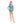 Load image into Gallery viewer, Girls Embroidered Top &amp; Patterned Pants Pajama Set - Turquoise &amp; Orange
