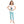 Load image into Gallery viewer, Printed &quot;I Love Coffee&quot; Comfy Girls Pajama Set - White &amp; Aquamarine
