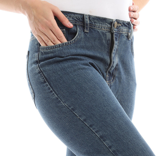 Trendy Solid Greenish Blue Boyfriend Jeans