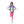 Cute Girls Pajama Set With Cartoon Pattern - Pink & Coral Blue