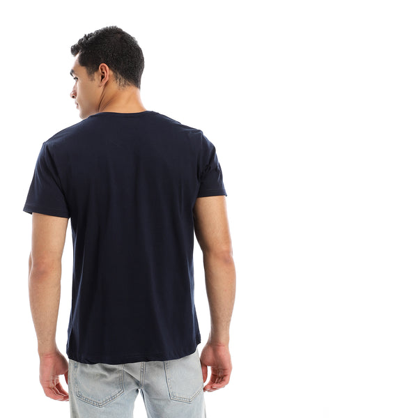 Basic V-Neck Comfy T-Shirt - Navy Blue