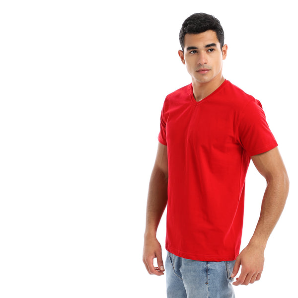 basic-v-neck-comfy-t-shirt-red