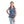 Girls Sleeveless V-Neck Tie Dye Top - Steal Blue