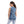 Girls Sleeveless V-Neck Tie Dye Top - Steal Blue