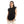 Lace Cap Sleeves Plain Black Slip On Top - Black