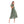 Textured Full Buttoned Dress - Dark Green