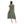 Textured Full Buttoned Dress - Dark Green