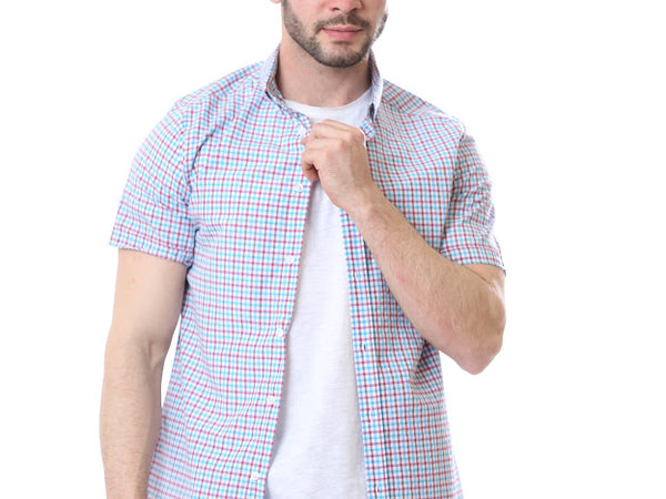 Short_Sleeves_Gingham_Shirt_-_Sky_Blue_&_Dark_Red_