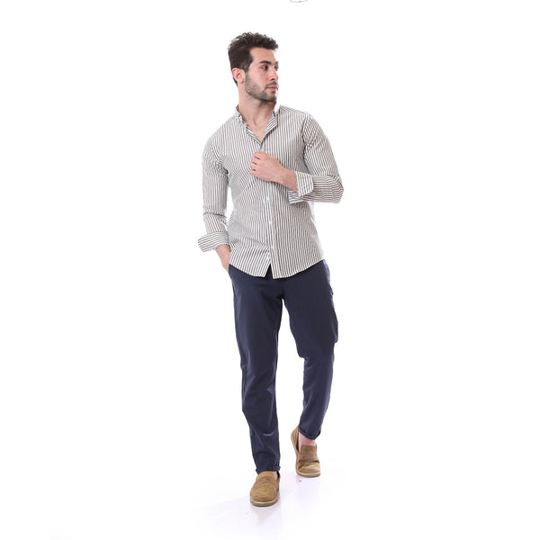 Bi-Tone_Dark_Casual_Striped_Shirt_-_Brown_&_White