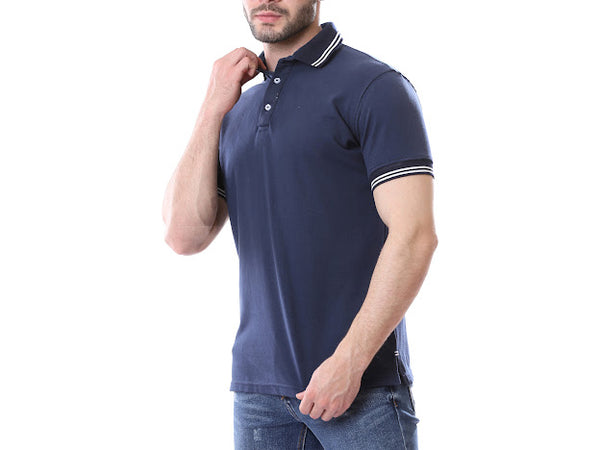 Polo_Shirt_with_Buttoned_Neck_-_Navy_Blue