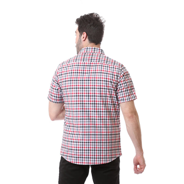 Casual_Gingham_Short_Sleeves_Regular_Shirt_-_White,_Black_&_Red