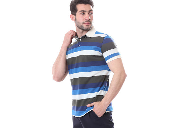 Striped_Turn-Down_Collar_Polo_Shirt_-_Blue_Shades_&_White