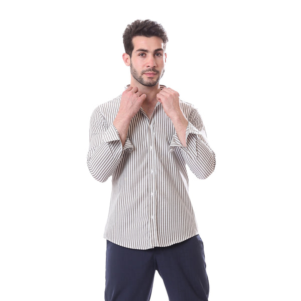 Bi-Tone_Dark_Casual_Striped_Shirt_-_Brown_&_White
