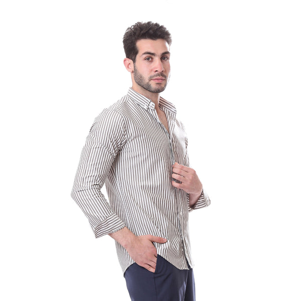 Bi-Tone_Dark_Casual_Striped_Shirt_-_Brown_&_White