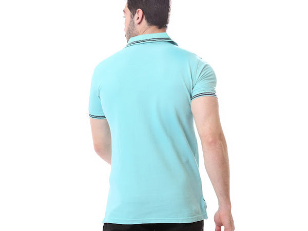 Solid_Polo_Shirt_with_Elastic_Cuffs_-_Light_Turquoise